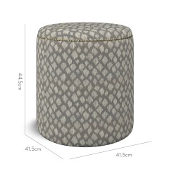 furniture malpaso footstool nia charcoal weave dimension