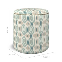 furniture malpaso footstool odisha teal print dimension