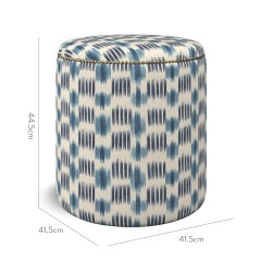 furniture malpaso footstool patola indigo print dimension