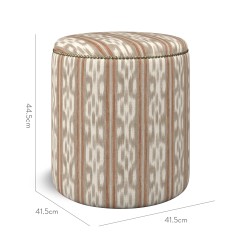 furniture malpaso footstool telia ginger print dimension