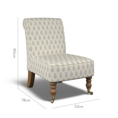 furniture napa chair indira chambray print dimension