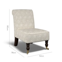 furniture napa chair lotus linen print dimension