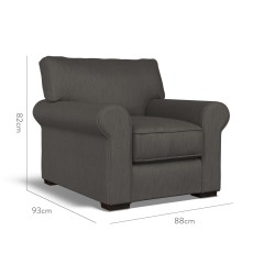 furniture vermont fixed chair amina charcoal plain dimension