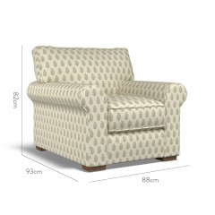 furniture vermont fixed chair indira sage print dimension