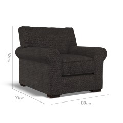 furniture vermont fixed chair safara charcoal weave dimension