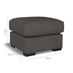 furniture vermont fixed ottoman amina charcoal plain dimension