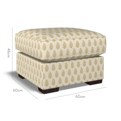 furniture vermont fixed ottoman indira ochre print dimension