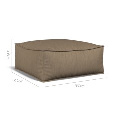 furniture zen pouffe amina mocha plain dimension