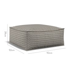 furniture zen pouffe nala charcoal weave dimension