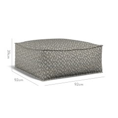 furniture zen pouffe nia charcoal weave dimension