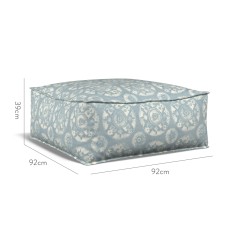 furniture zen pouffe nubra denim print dimension