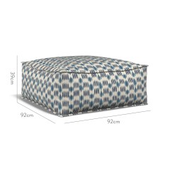 furniture zen pouffe patola indigo print dimension