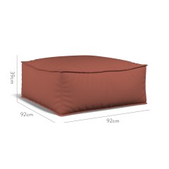 furniture zen pouffe shani cinnabar plain dimension