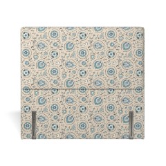 headboard bantry shimla azure print front