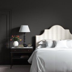 Izzie Headboard Bodo Stripe Charcoal