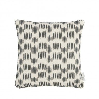 Patola Graphite Printed Cotton Cushion 43cm x 43cm