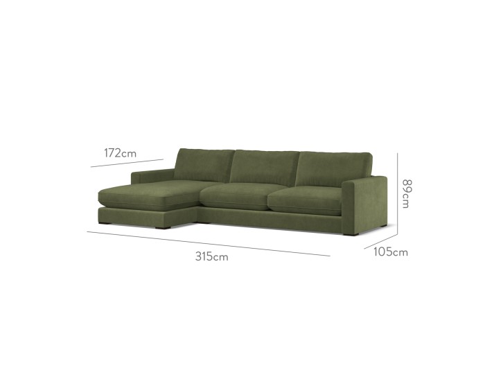 Cloud Large Chaise LHF Cosmos Olive