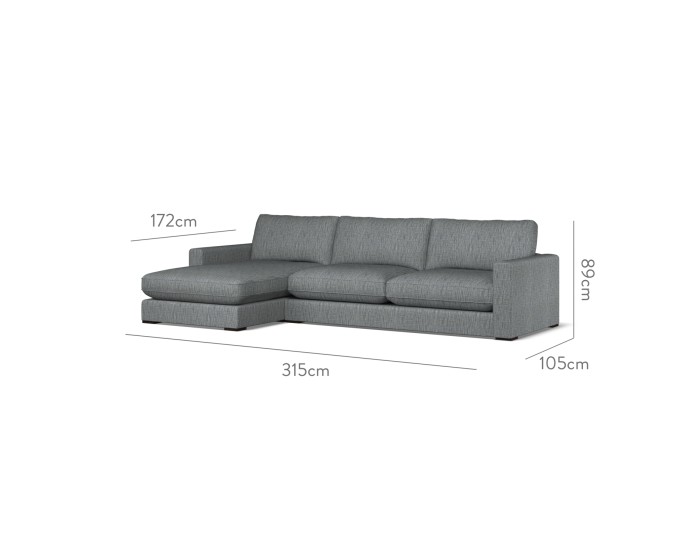 Cloud Large Chaise LHF Kalinda Midnight