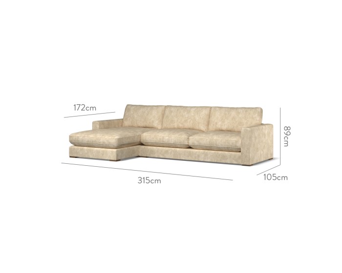 Cloud Large Chaise LHF Namatha Stone