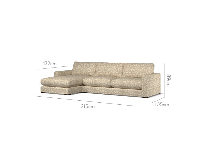 Cloud Large Chaise LHF Nubra Linen