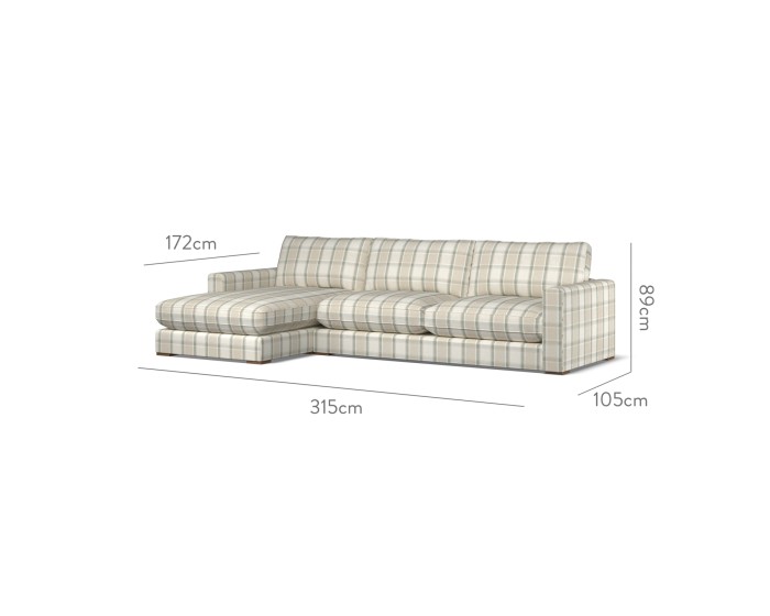 Cloud Large Chaise LHF Oba Sage