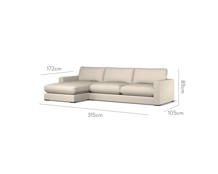 Cloud Large Chaise LHF Zuri Sand