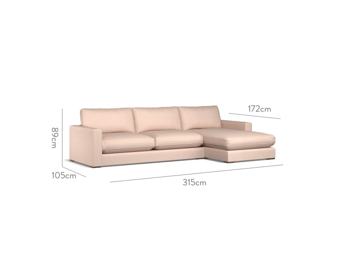 Cloud Large Chaise RHF Amina Blush