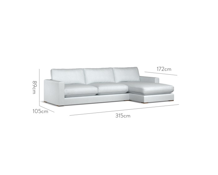 Cloud Large Chaise RHF Amina Sky