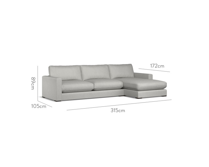 Cloud Large Chaise RHF Amina Smoke