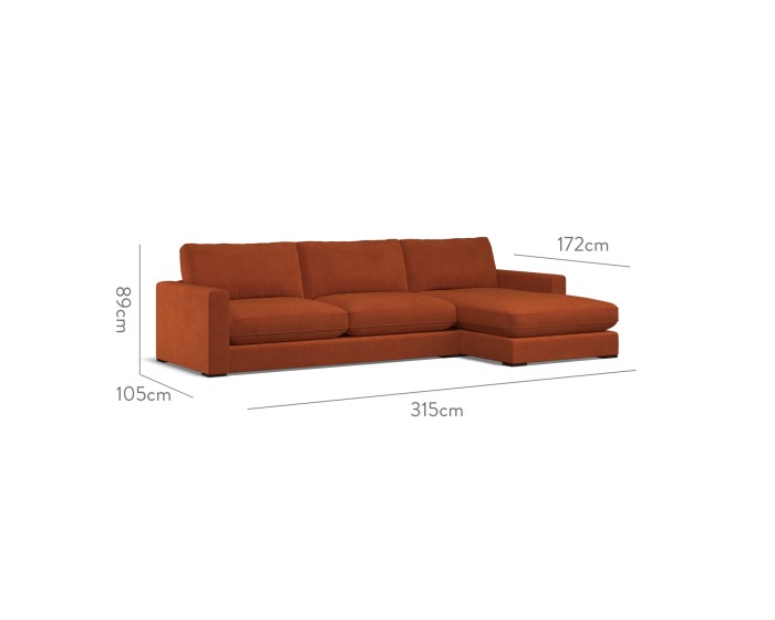 Cloud Large Chaise RHF Cosmos Cinnabar