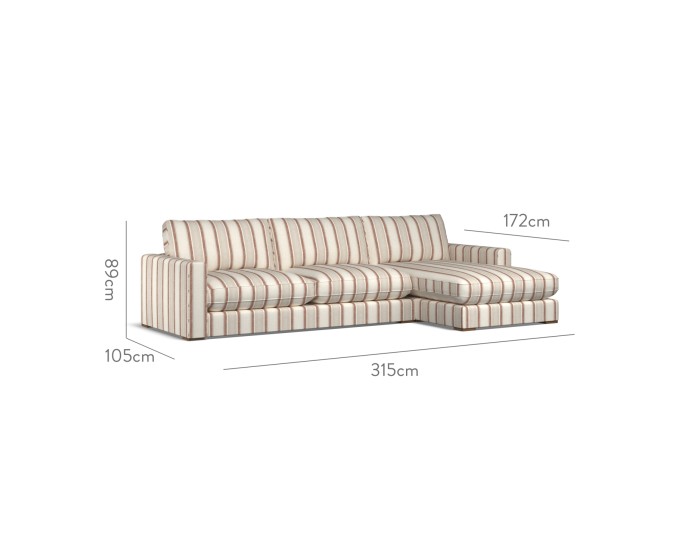 Cloud Large Chaise RHF Edo Cinnabar