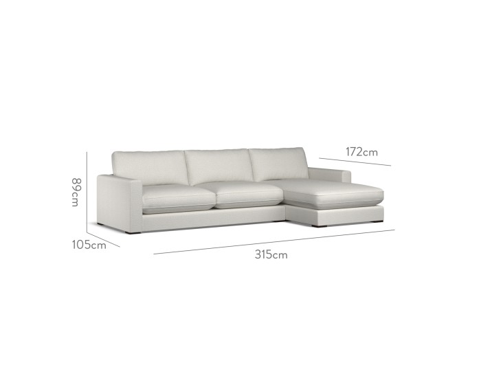 Cloud Large Chaise RHF Jina Dove