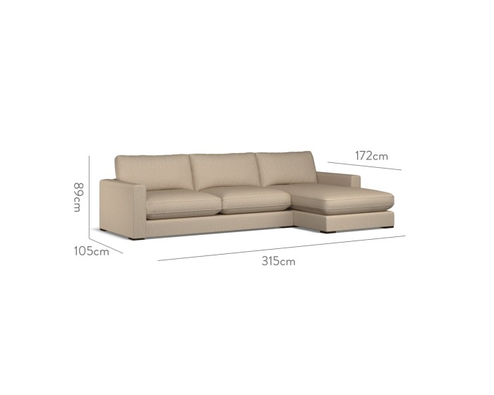 Cloud Large Chaise RHF Kalinda Sand