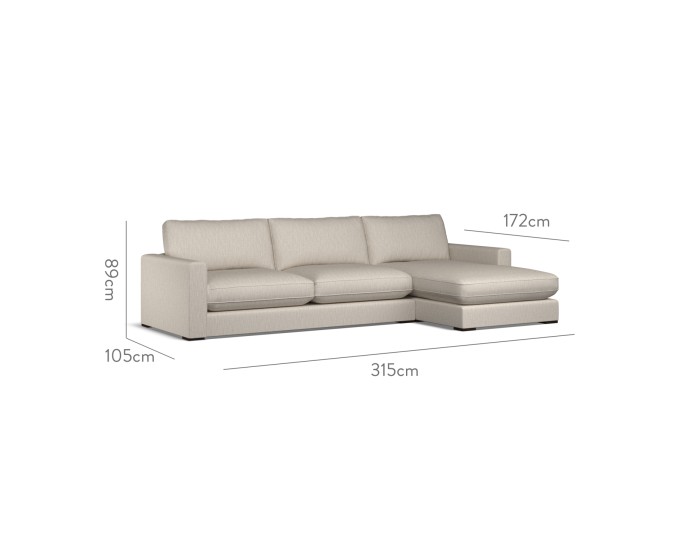 Cloud Large Chaise RHF Kalinda Stone