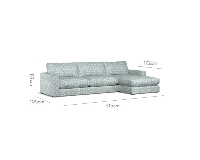 Cloud Large Chaise RHF Nubra Denim