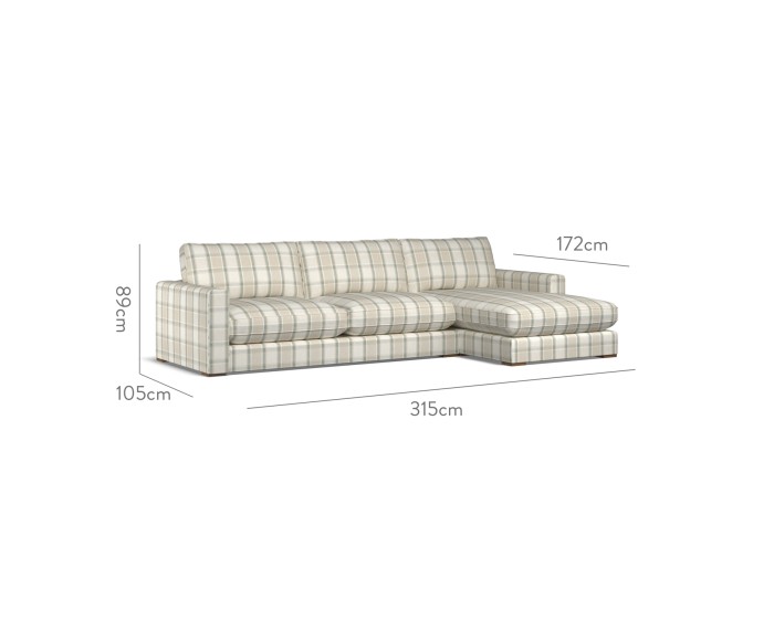 Cloud Large Chaise RHF Oba Sage