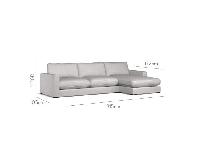 Cloud Large Chaise RHF Safara Dove