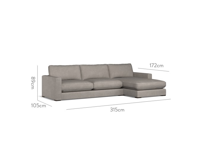 Cloud Large Chaise RHF Safara Smoke