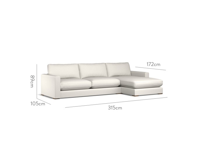 Cloud Large Chaise RHF Zuri Parchment