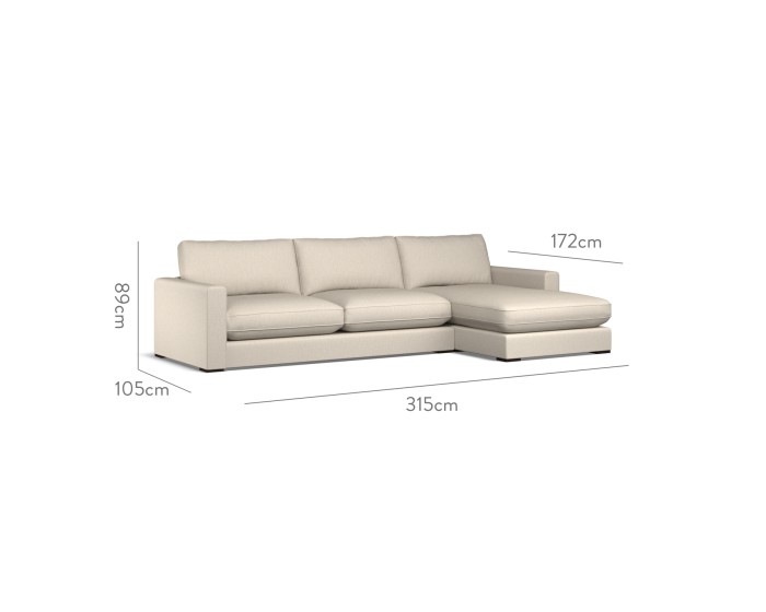 Cloud Large Chaise RHF Zuri Sand