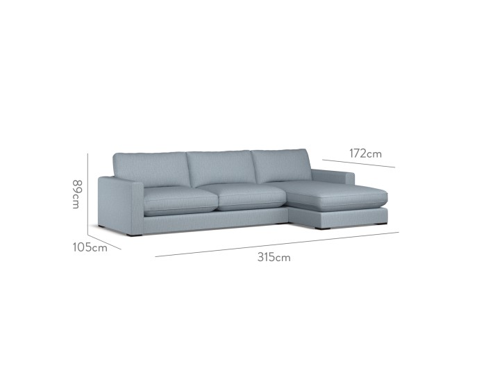 Cloud Large Chaise RHF Zuri Sky