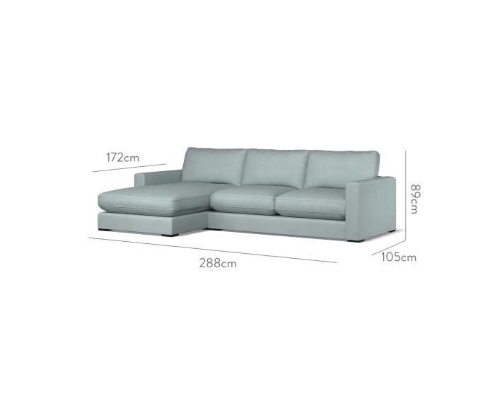 Cloud Medium Chaise LHF Amina Azure