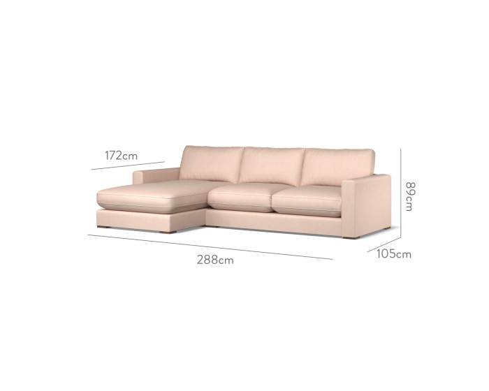 Cloud Medium Chaise LHF Amina Blush