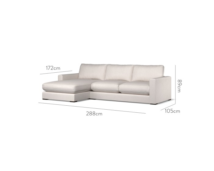 Cloud Medium Chaise LHF Amina Dove