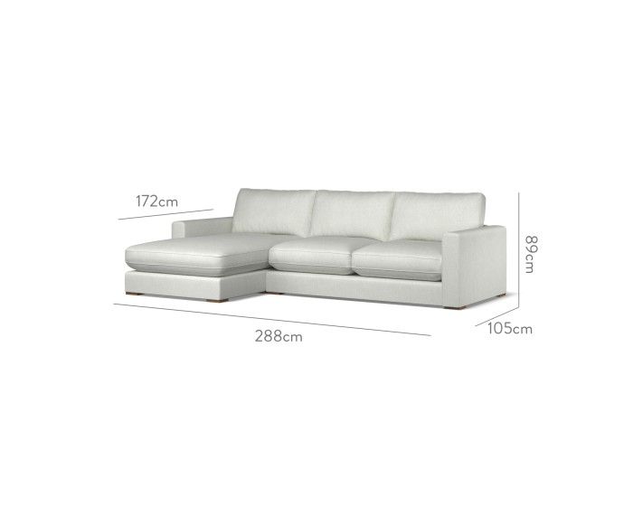 Cloud Medium Chaise LHF Amina Mineral