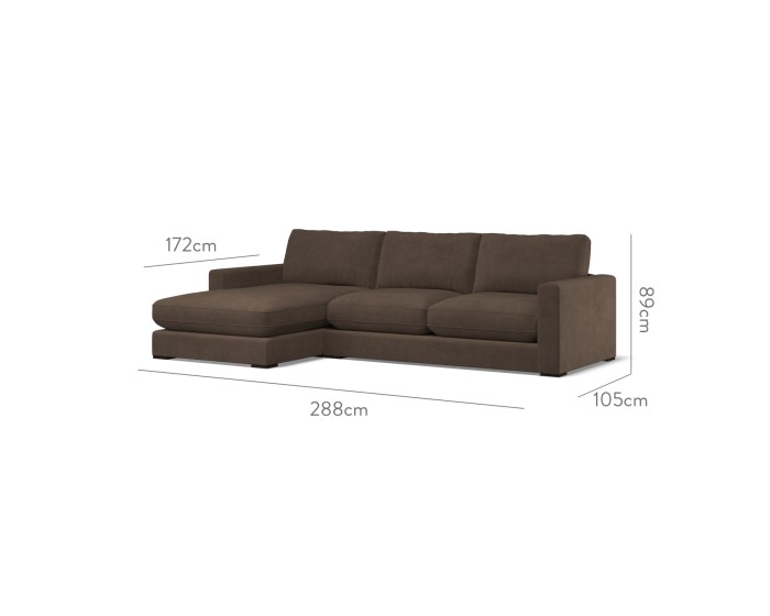 Cloud Medium Chaise LHF Cosmos Espresso