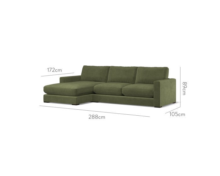 Cloud Medium Chaise LHF Cosmos Olive