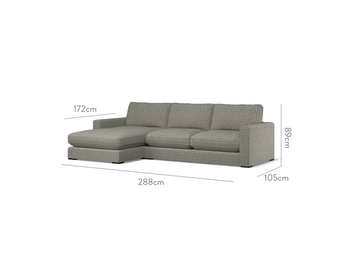 Cloud Medium Chaise LHF Desta Charcoal