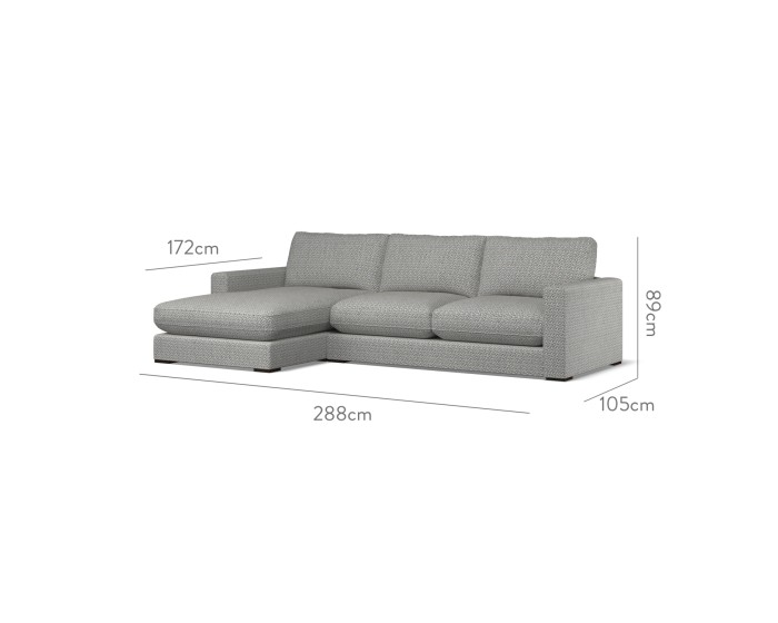 Cloud Medium Chaise LHF Desta Denim