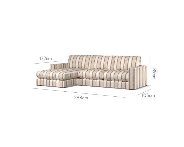 Cloud Medium Chaise LHF Edo Cinnabar